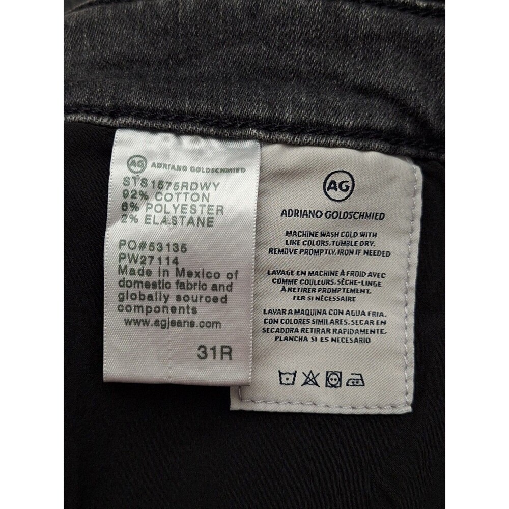 Adriano Goldschmied Ex-Boyfriend Slouchy Slim Jeans Women's Sz 31R Faded Cuffed - Picture 6 of 12